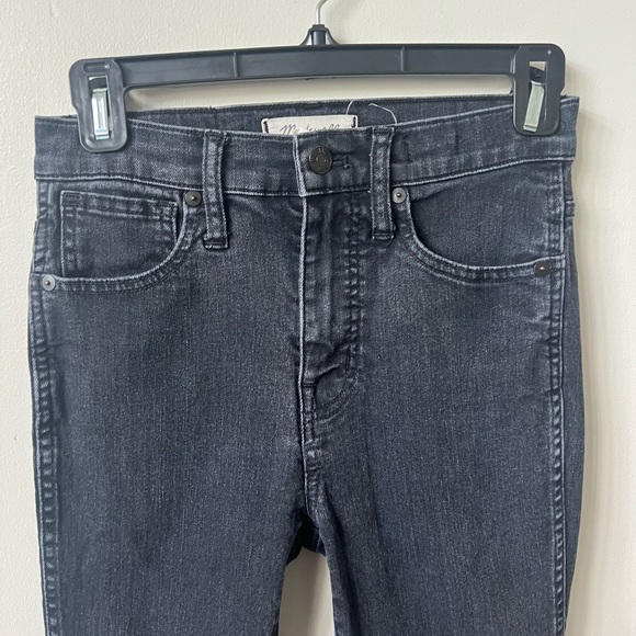 Madewell 10 inch High Rise Faded Black Skinny Jeans size 25 - Picture 3 of 7